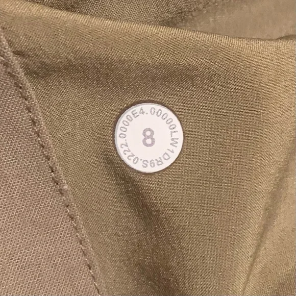 Lululemon Mesh Overlay High-Neck Dress Bronze Green Size 8 GUV - Picture 7 of 13